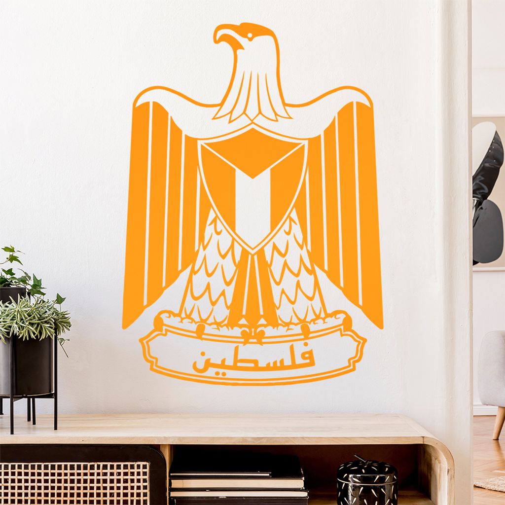 Palästina Wappen Wandtattoo Wandaufkleber Wall Sticker - Dekoration, Küche, Wohnzimmer, Schlafzimmer, Badezimmer