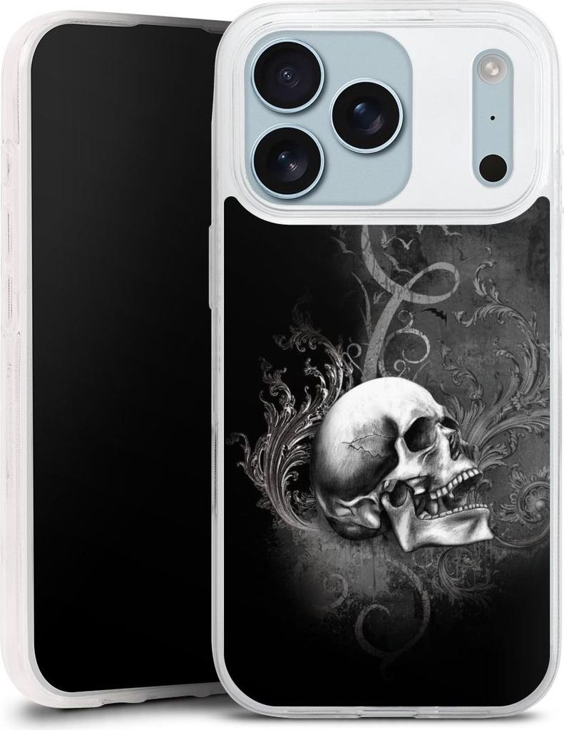 DeinDesign Slim Hülle für Apple iPhone 17 Pro Silikon Case Ultra Dünn Handyhülle Gothic Schädel Totenköpfe