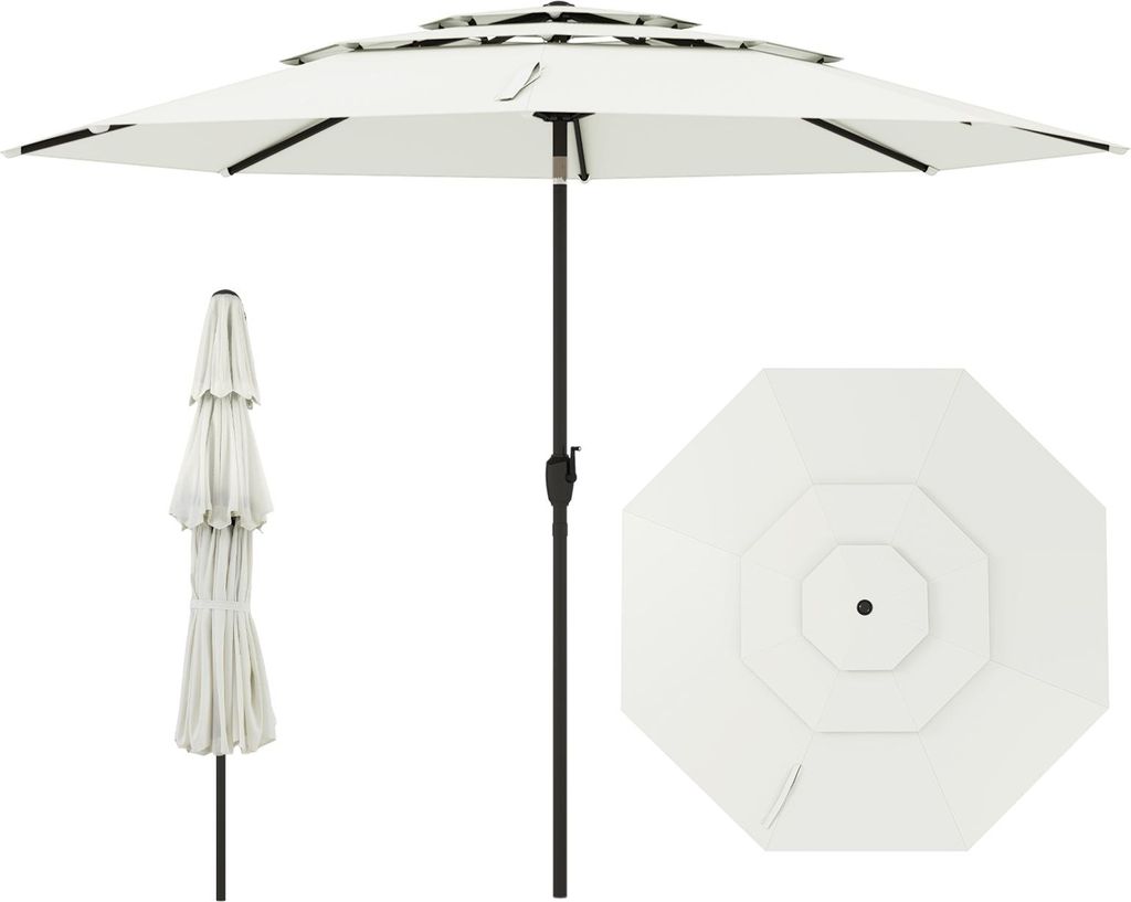 Parasol COSTWAY 300 cm résistant au vent, stable, parasol Image du produit 