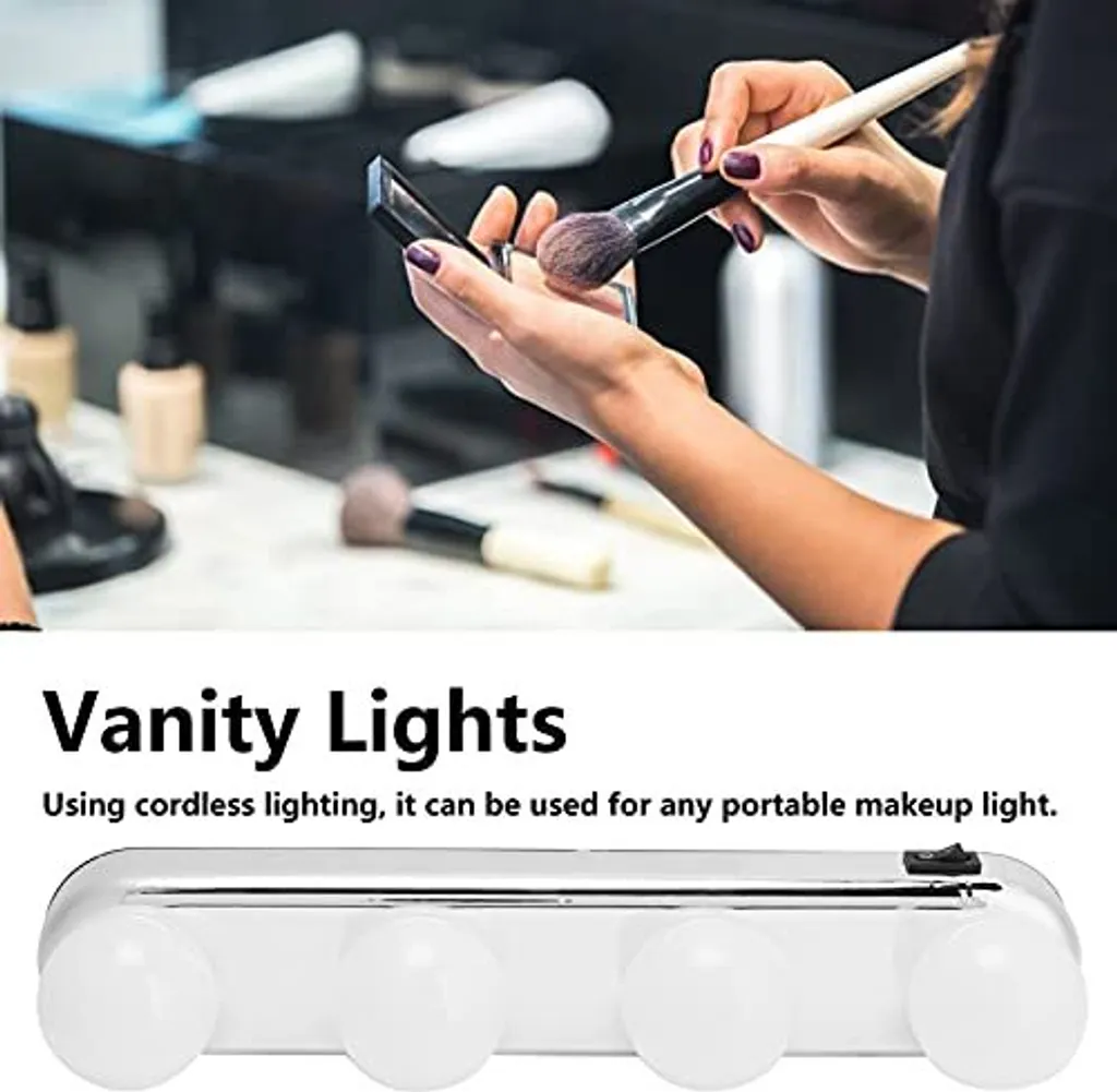 Kit Luci Trucco LED a Ventosa: Luce Specchio Ricaricabile USB - 4