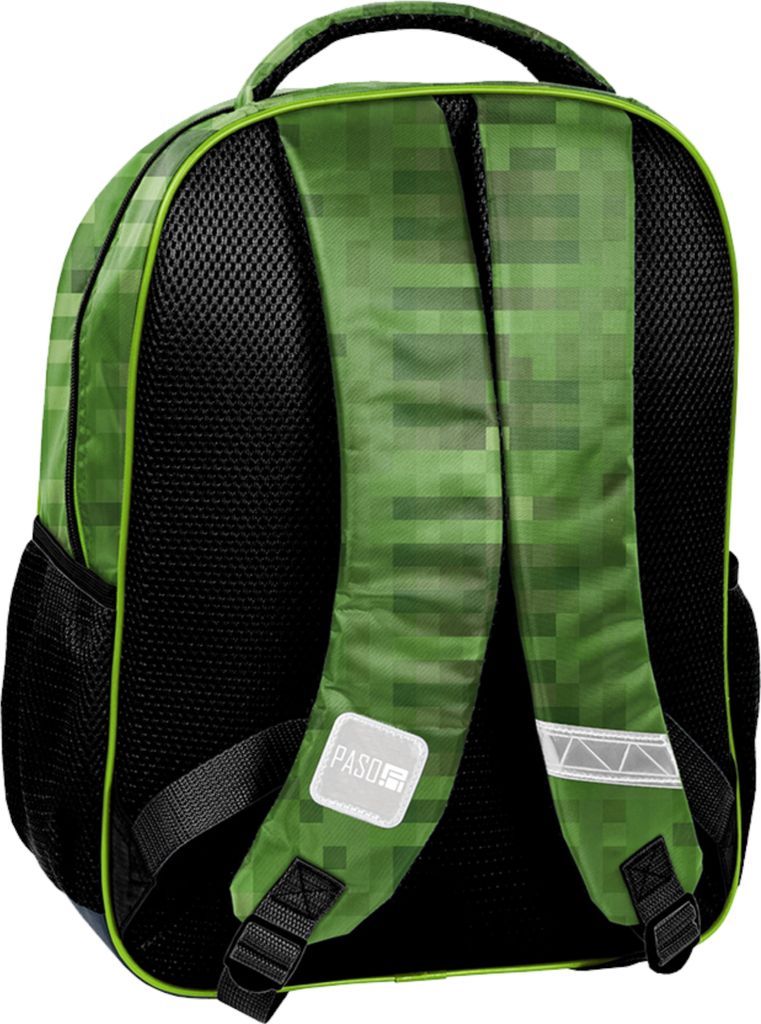 Ensemble Sac à Dos Minecraft 4 Pièces Pour Filles - Sac École, Boîte Déjeuner, Trousse Et Bouteille - Bleu Panda
