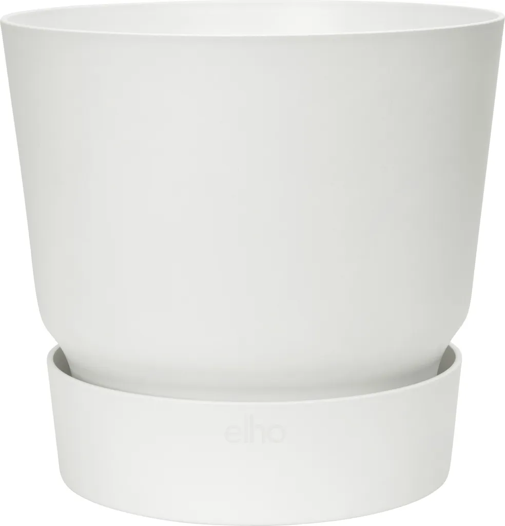 Elho Greenville Round 19 cm blanc, pot de fleurs design recyclé