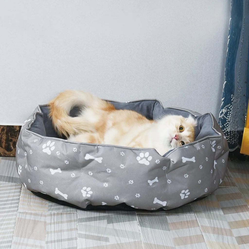 Morbida Cuccia per Cani Ø60cm Grigio: Il Nido per il tuo Cucciolo - 7