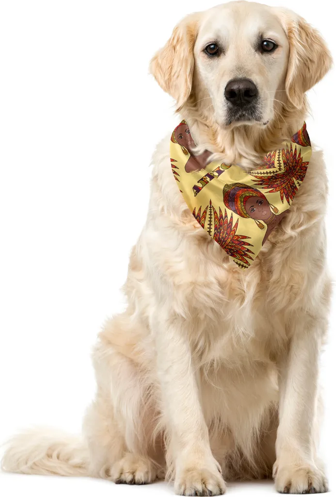 Sciarpa Cani ABAKUHAUS Turbanti Palms: Design Africano 55x55 cm