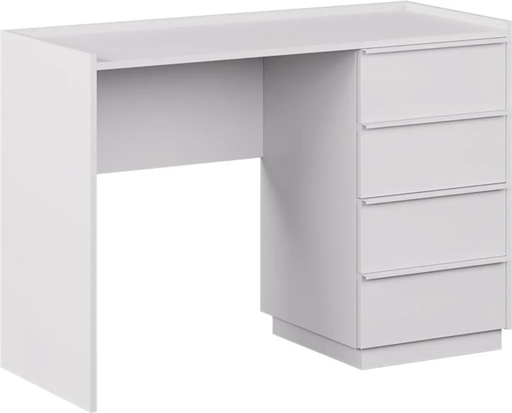 Table maquillage blanche 110cm Vicco 4 tiroirs - Solution rangement beauté