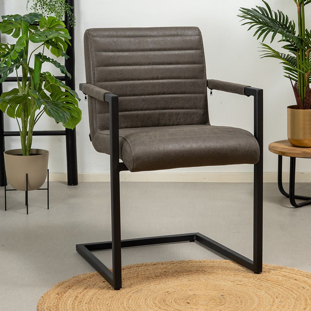 Bronx71 Esszimmerstuhl  Block mit Armlehne anthrazit Produktbild 