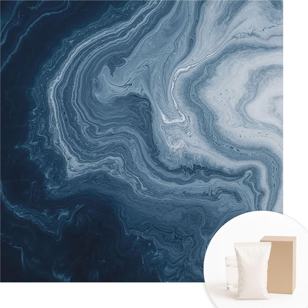 Fototapete - Wandbilder für Wohnzimmer - 250x250 cm - Dekorative Wandfolie - Modernes Design für Wanddekoration - Tapeten für Innenräume - Blau...