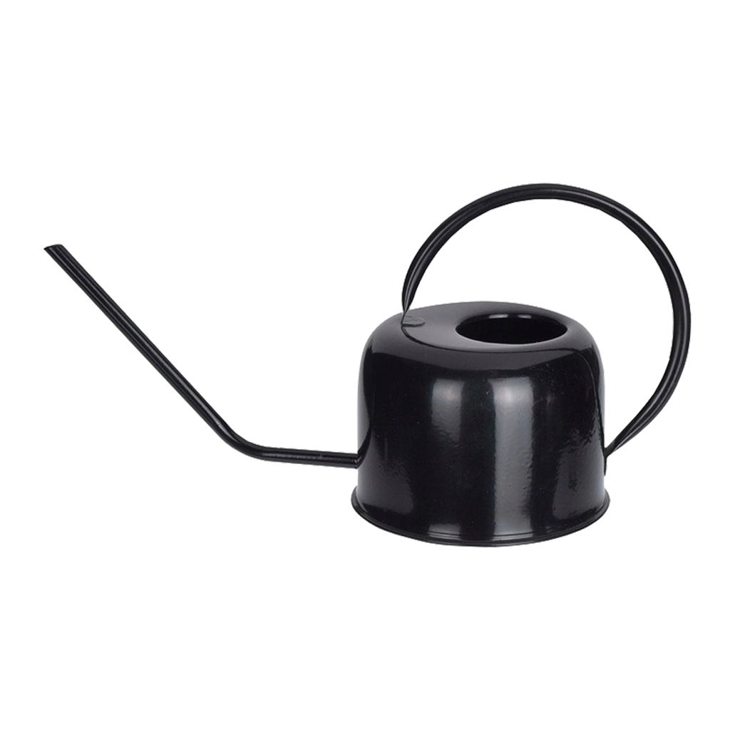 Gießkanne aus Metall schwarz 1L für Zimmerpflanzen Produktbild 