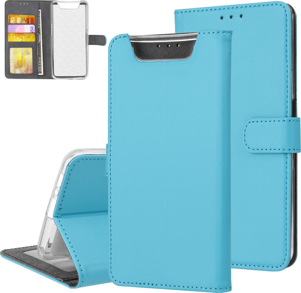 Samsung Galaxy A80 Book type case Card holder Blue - Magnetic closure