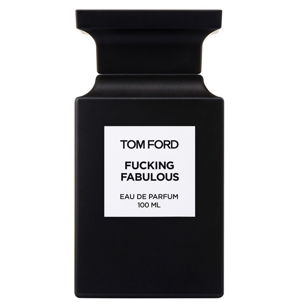 A black bottle of Tom Ford Fucking Fabulous Eau de Parfum.