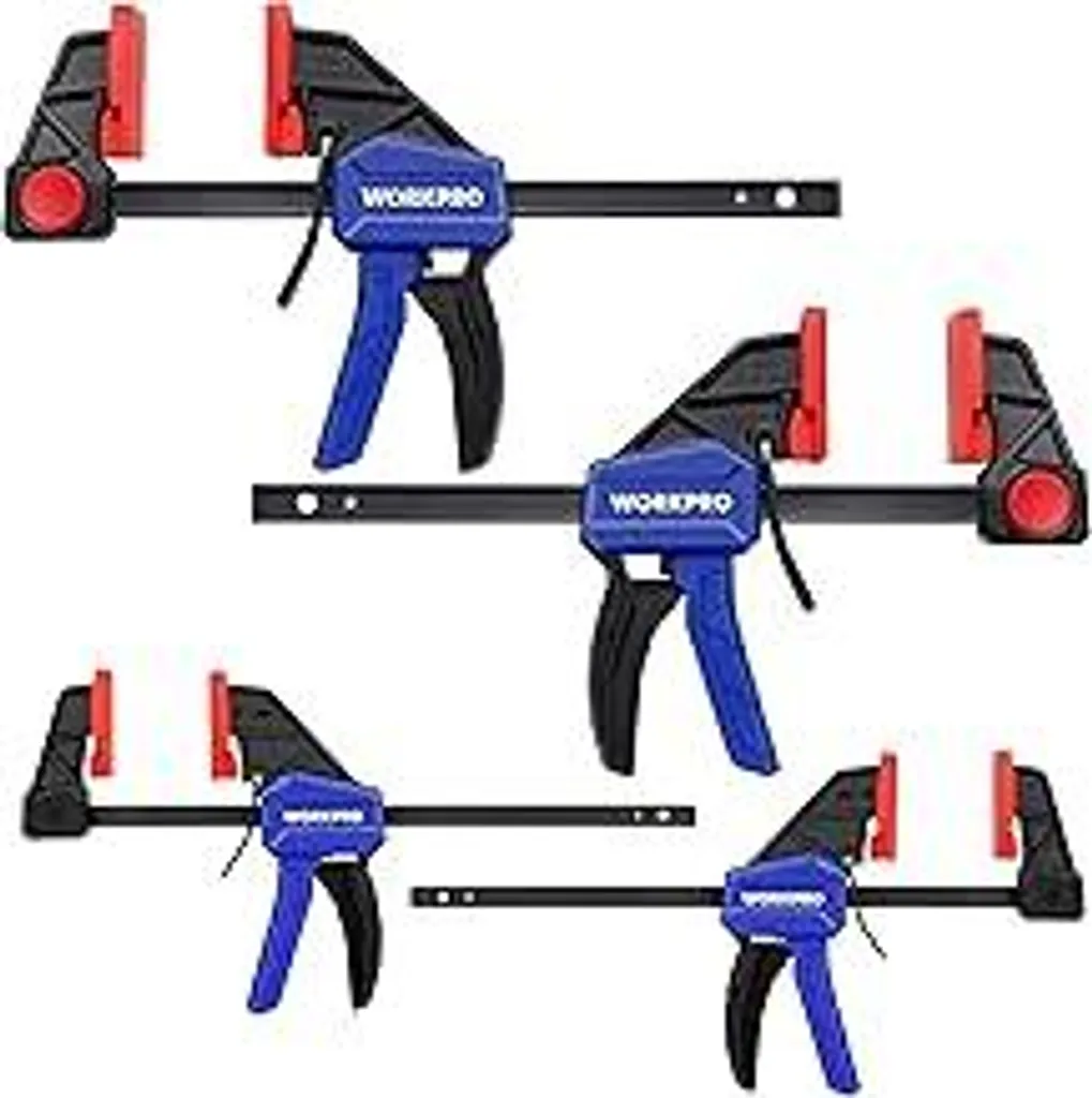 Set 4 Strettoi a Una Mano - Fissaggio Preciso Legno e Nylon 120/150mm