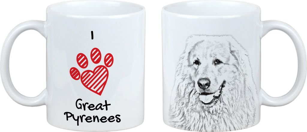 Pyrenäenberghund, Patou - Tasse mit Hund, entzückende Tasse mit Grafik, Geschenk mit Ihrem Foto von der Marke Art-Dog