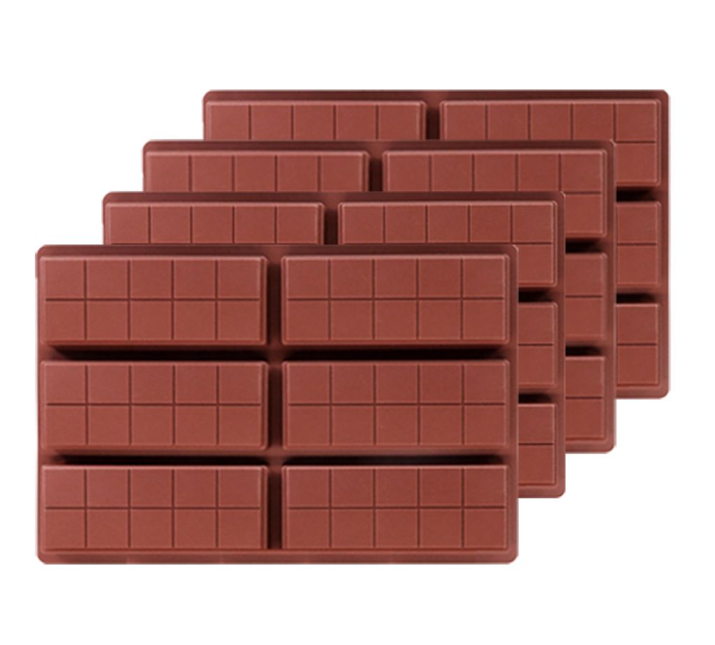 4 Stück,Schokoladenform Silikon Schokoladentafel Form Produktbild 1