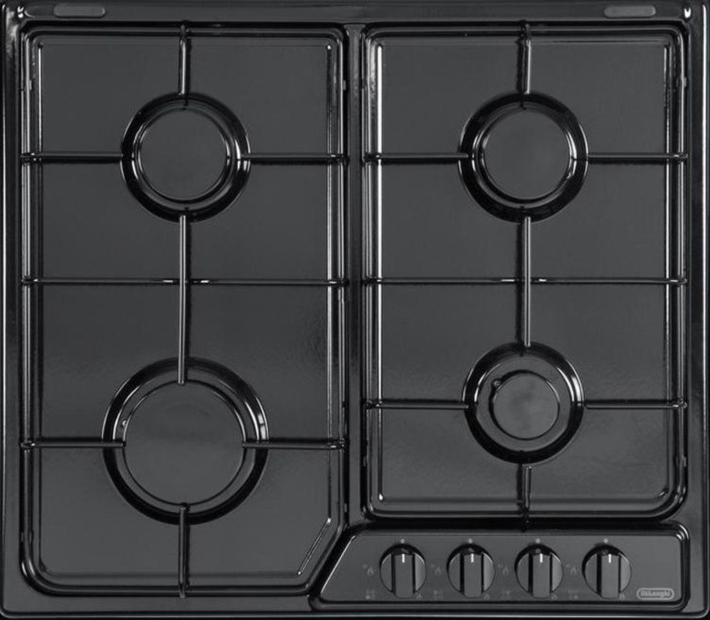 DeLonghi YNF 46 ASV Einbau-Gaskochfeld, schwarz, 4 Brenner