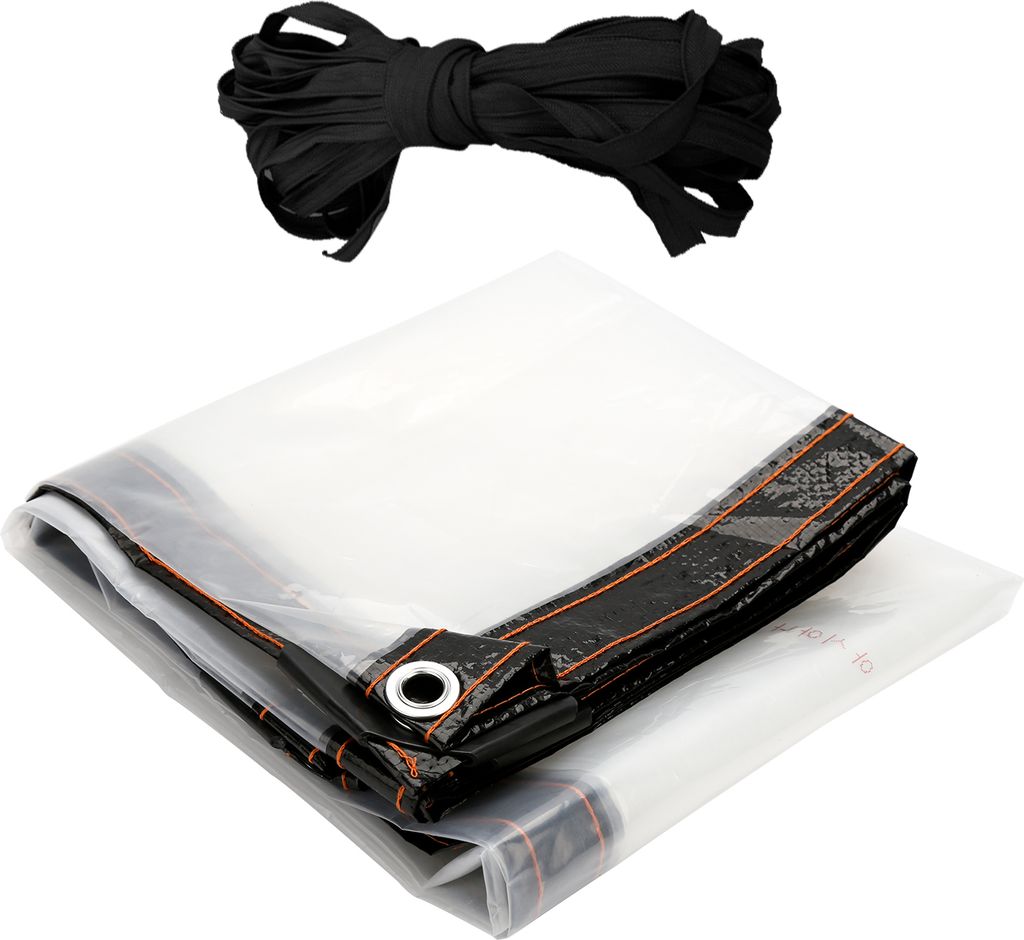 TolleTour Transparente Plane wasserdicht, Verschiedene Größen, Abdeckplane mit Ösen für den Garten, frostsicher, regenfest, PE - 300 × 600 cm