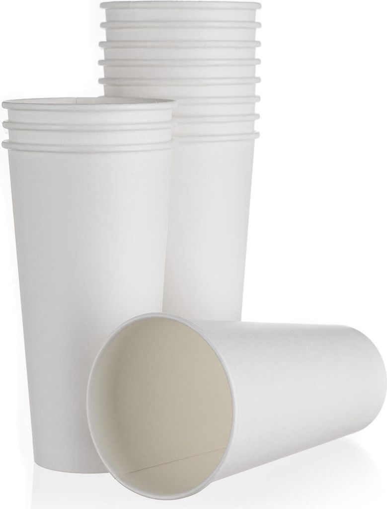 BANKETT Tassen Papier WIR PARTEIEN 500 ml, white, 12 St. Produktbild 