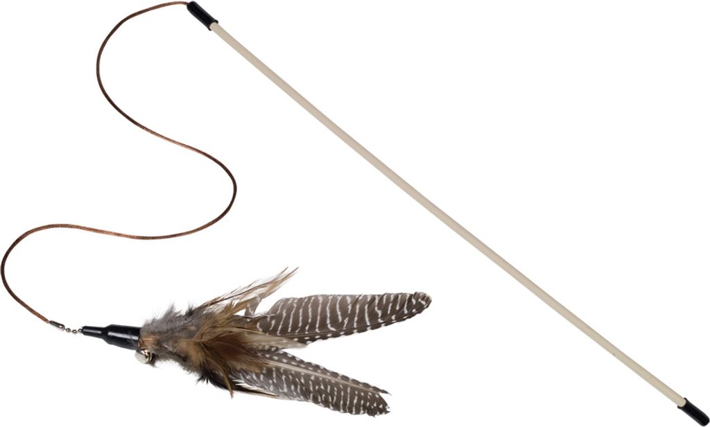 Nobby Katzenangel mit Federspielzeug braun/beige Produktbild 