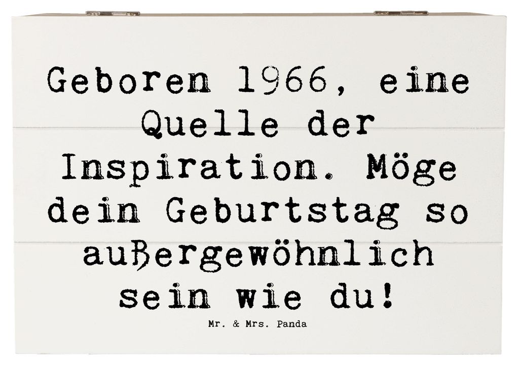 Mr. & Mrs. Panda Box Spruch 1966 Geburtstag 22 x 15 cm - Produktbild 