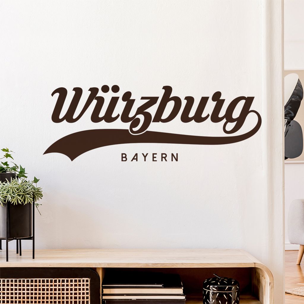 Würzburg Bayern Wandtattoo Wandaufkleber Wall Sticker - Dekoration, Küche, Wohnzimmer, Schlafzimmer, Badezimmer
