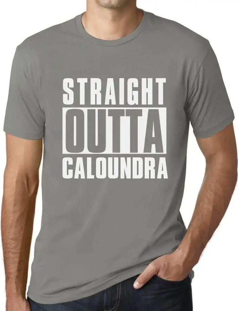 Herren Grafik T-Shirt Direkt aus dem Caloundra – Straight Outta Caloundra – Öko-Verantwortlich Vintage Jahrgang Kurzarm Lustige Druck Geburtstag