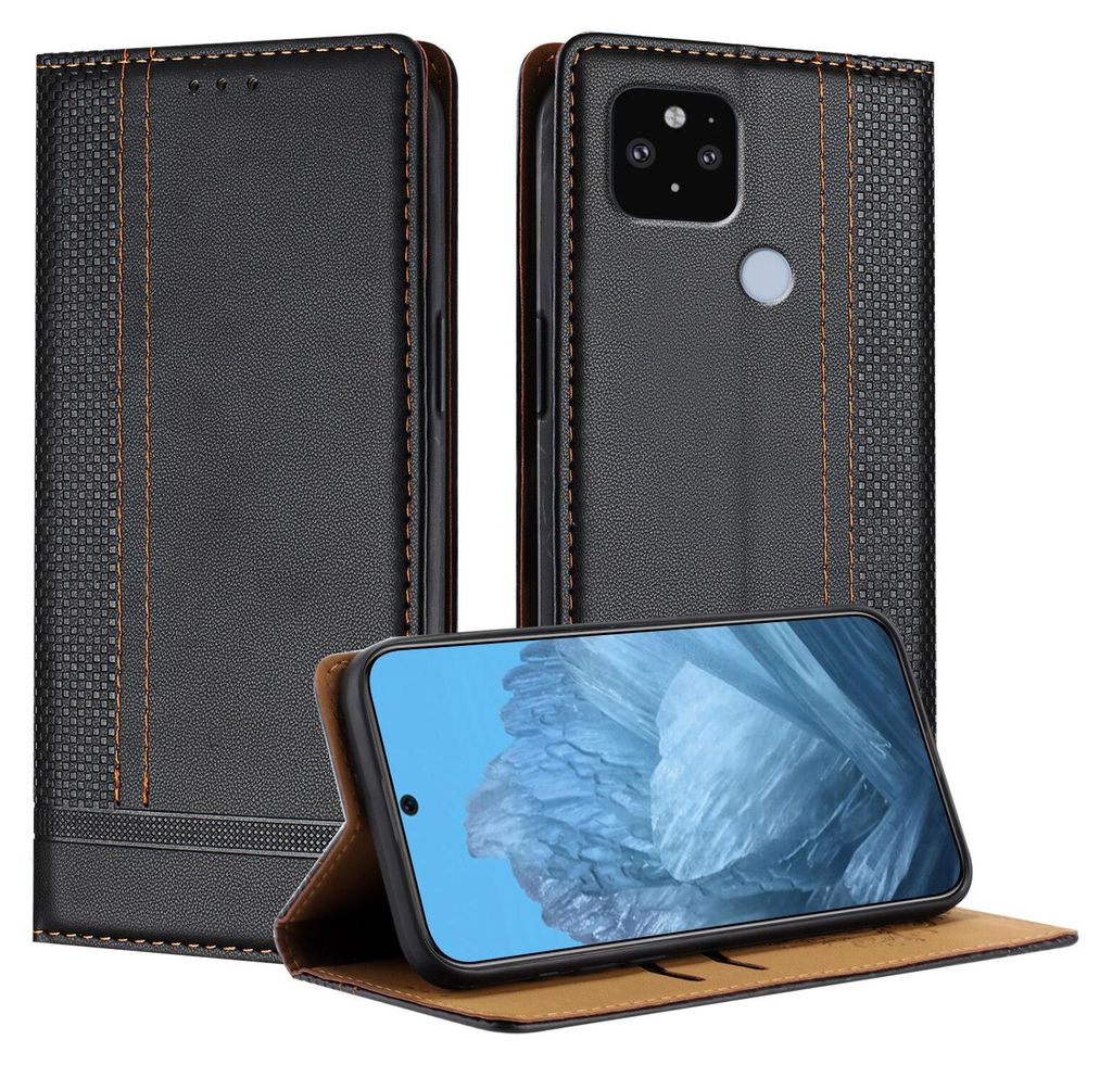 Pouzdro pro Google Pixel 5 XL kožené flipové pouzdro s Obrázek produktu 