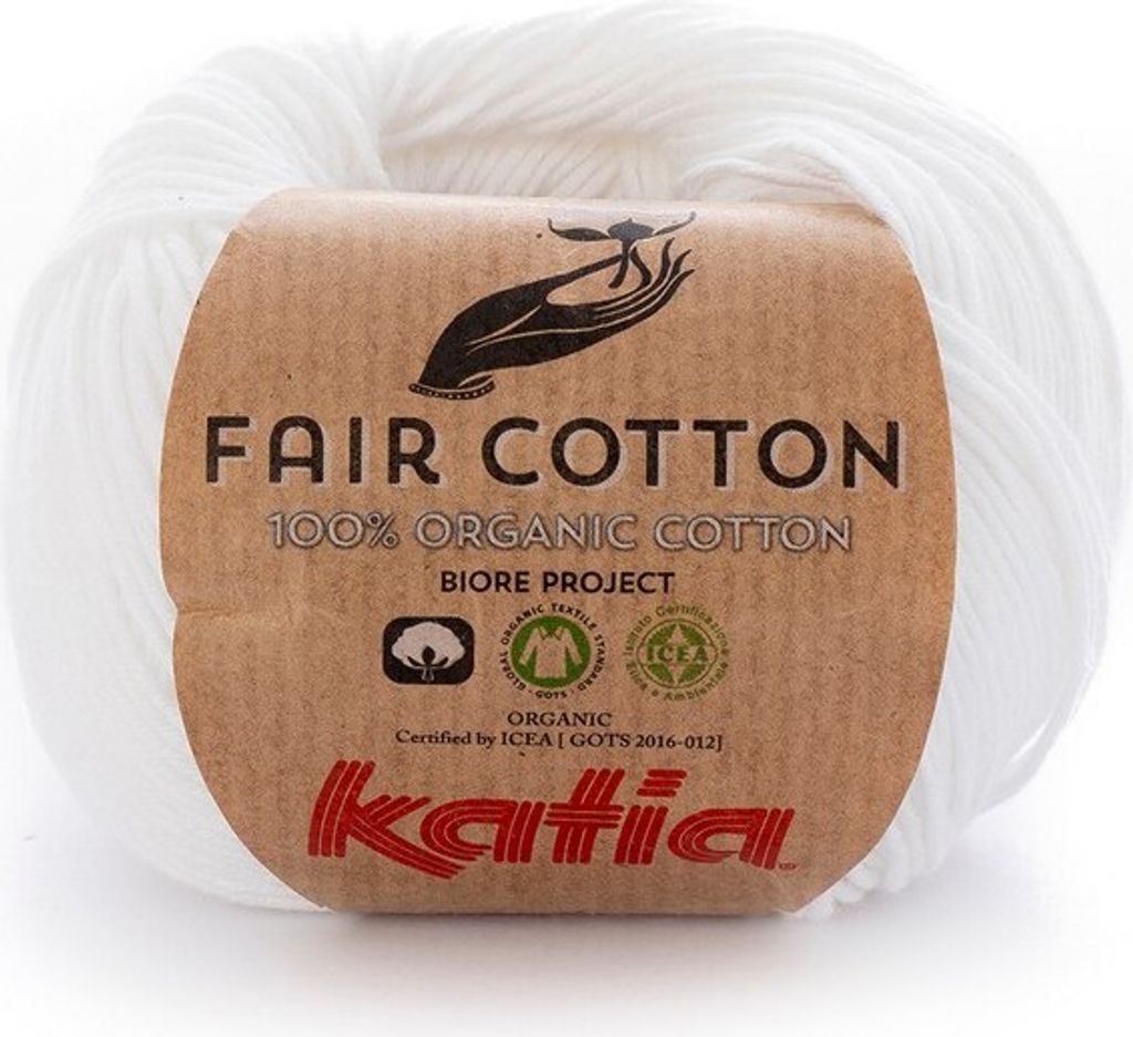 Katia Fair Baumwolle 1 White Strickgarn Produktbild 