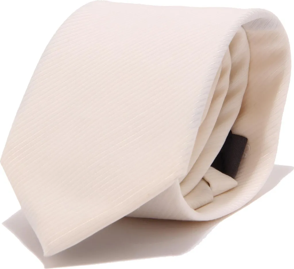 Messori 9013J Cravatta in Seta Bianca a Righe per Business & Wedding