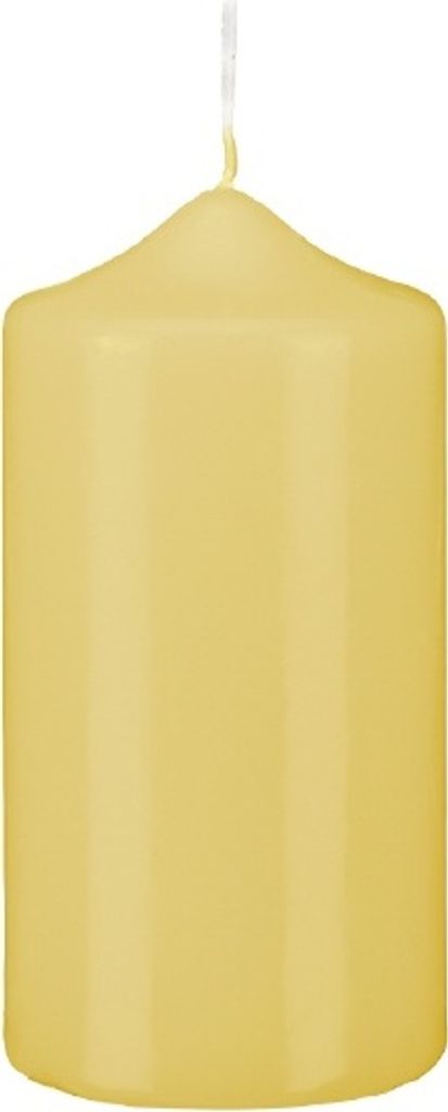 Stumpen Kerzen Grapefruit Hellgelb 6 x Ø 4 cm, 12 Stück getauchte Stumpenkerzen mit Spitzkopf in RAL Qualität