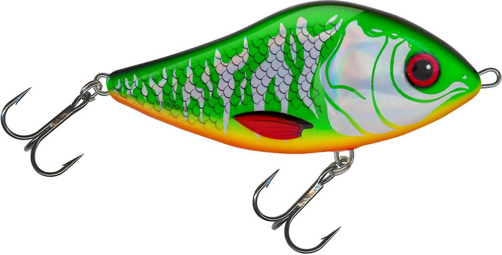 Salmo Slider Jerkbait Wobbler , Salmo Farben:Holo Tiger, Länge/Gewicht/Laufverhalten/Tauchtiefe:7cm / 21g / sinkend / 1.0-0.5m
