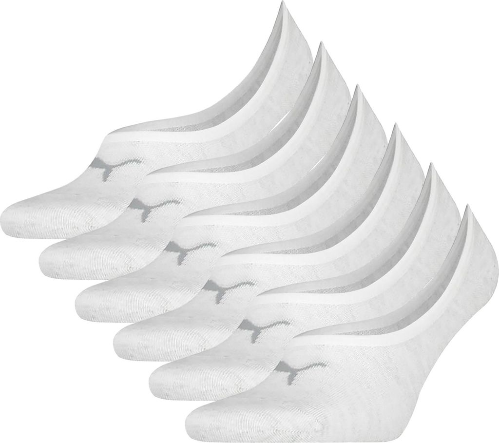PUMA Uni Füßlinge, 6er Pack - Footie, einfarbig Elfenbein EUR 39-42