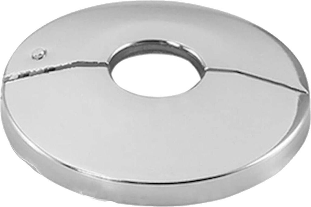 tecuro Scharnierrosette Ø 15 mm x Ø 55 mm x 10 mm - Messing verchromt