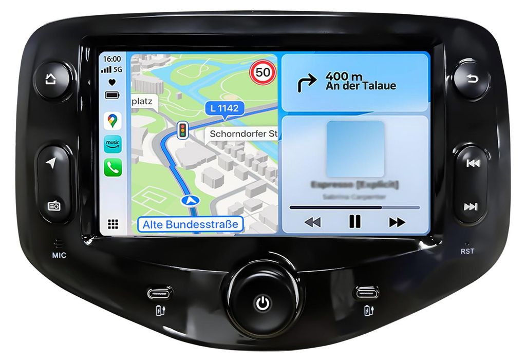 Autoradio pour Peugeot 108 Toyota Aygo Citroën C1 2015-2021 Image du produit 