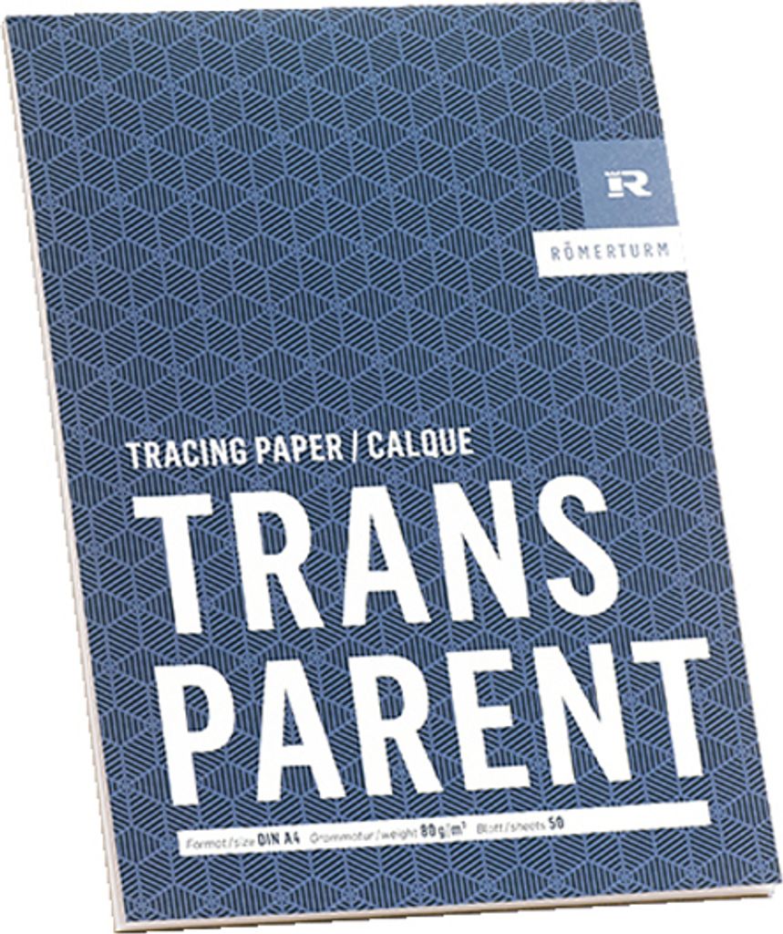 RÖMERTURM Künstlerblock "TRANSPARENT" DIN A3 50 Blatt