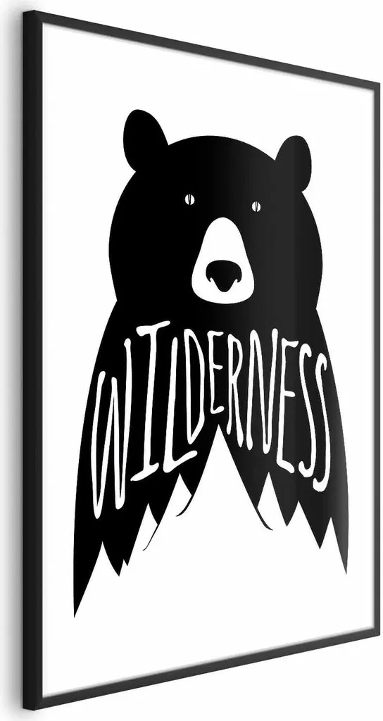 Poster Foresta Wilderness 40x60 - Cornice Nera Senza Bordo Bianco