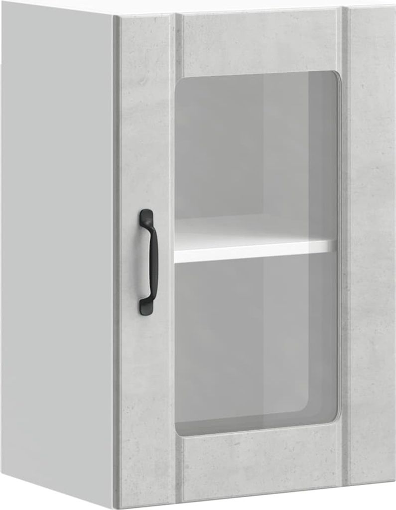 Küchen-Hängeschrank mit Glastür Lucca Betongrau