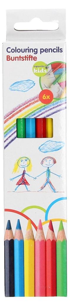 6 CRAYONS DE COULEUR Set de crayons de couleur Crayon de Image du produit 
