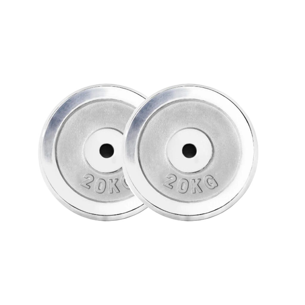 Hantelscheiben Chrom 2 x 20 Kg - 25mm Durchmesser Produktbild 