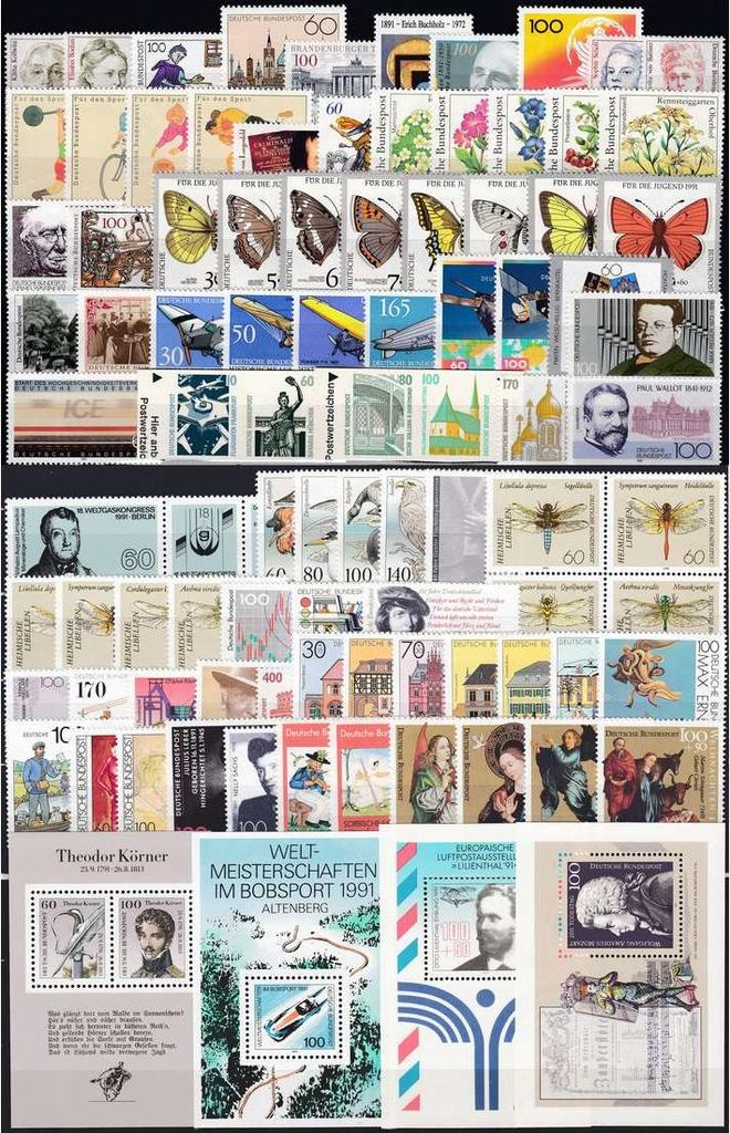 BRD Bund Jahrgang 1991 postfrisch ** komplett
