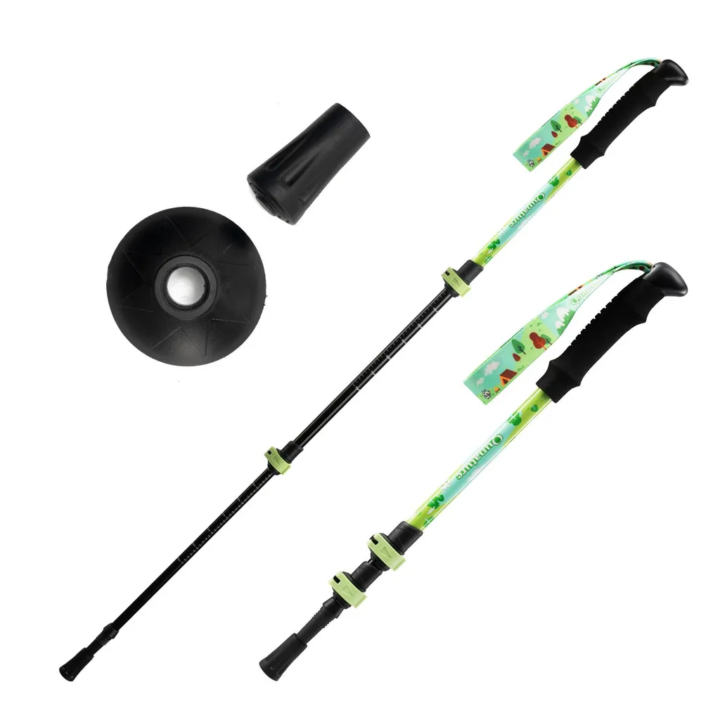 Bâtons de randonnée enfants Qunature télescopiques 51-100cm vert menthe