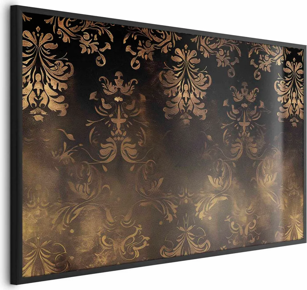 Quadro Barocco Moderno 60x40 cm Cornice Nera Minimal senza Bordi