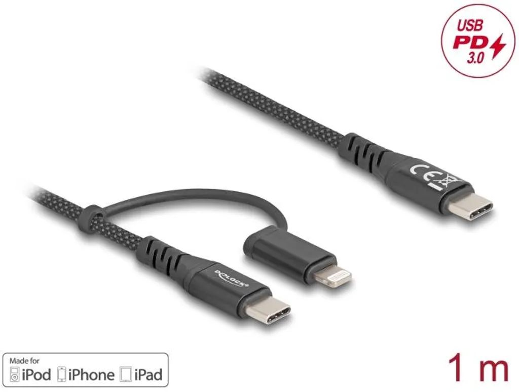 Câble de Charge Rapide USB-C vers Lightning/USB-C 1m certifié Apple - 5
