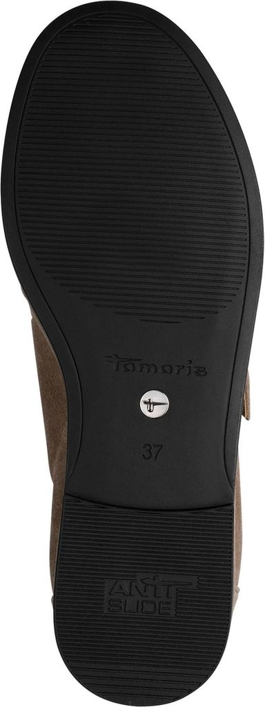 Tamaris Damen Riemchenballerina aus Leder flach mit T-Strap Produktbild 