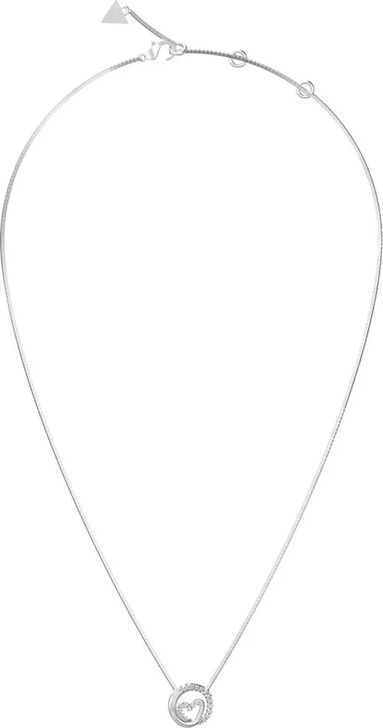 Guess Collana Pendente Iconique Silver: Gioiello Donna Fashion 49cm