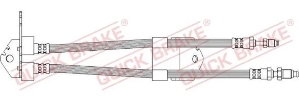 Durite de frein hydraulique Quick Brake 36.701 pour Transit 1378024
