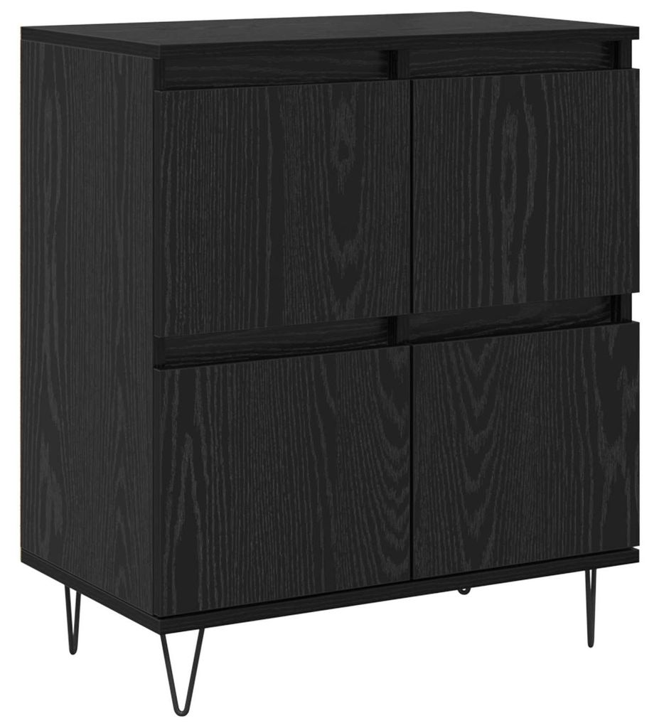 Sideboard Schwarz Eichen-Optik 60 x 35 x 70 cm