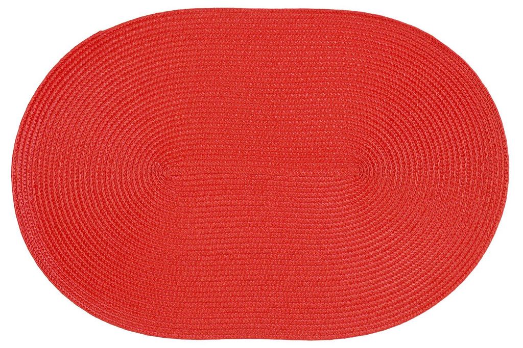 Platzset Polypro Rot oval ca. 45x30 cm Platzdeckchen Produktbild 
