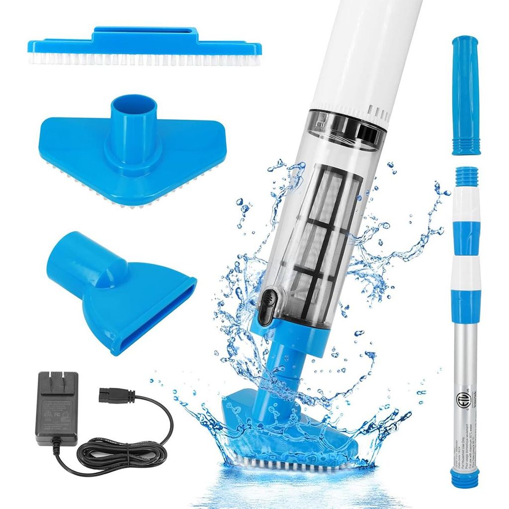 Poolsauger mit Teleskopstange,3 in 1 Pool Staubsauger Produktbild 
