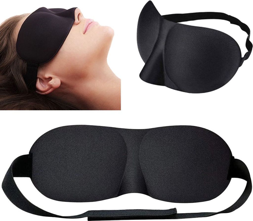 3D-Schlafmaske mit Augenklappe Produktbild 