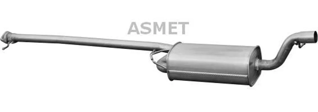 Silencieux d'échappement intermédiaire ASMET 7154 pour Focus essence