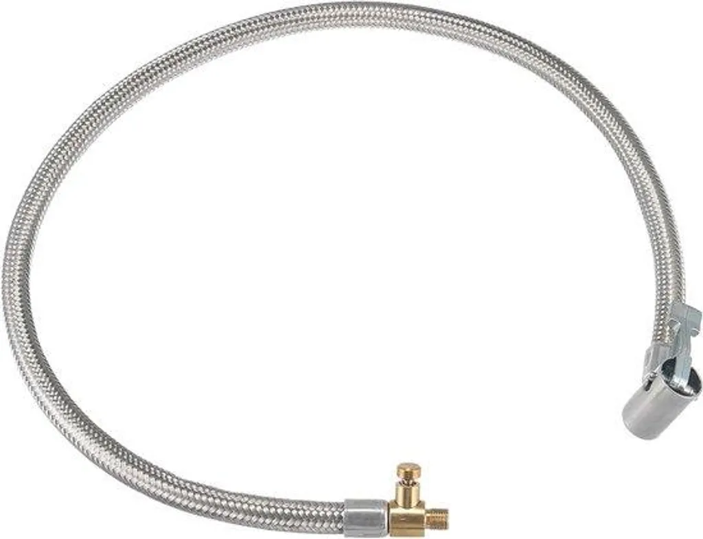 Flexible de gonflage pour compresseur avec embout rapide de 60 cm noir